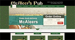 Desktop Screenshot of mcaleerspub.com