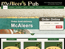 Tablet Screenshot of mcaleerspub.com